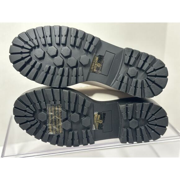 NWOB Dolls Kill Chase & Chloe Women 5.5 White Lace Up Combat Boots Vegan Leather - Picture 3 of 7